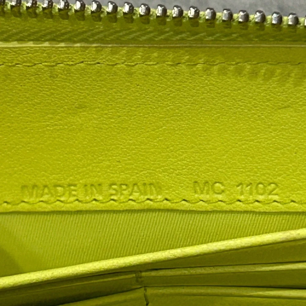 Christian Dior Patent Leather Bright Yellow Wallet VGUC